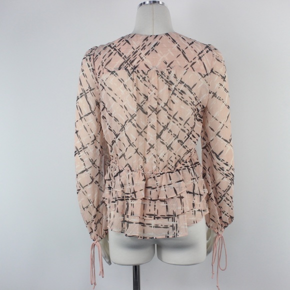 NWT Olivia Palermo Neck Tie Empire Waist Blouse M - Picture 5 of 8
